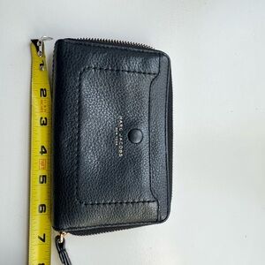 Marc Jacobs Black Pebbled Leather Wallet